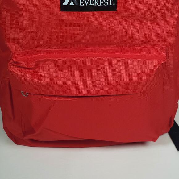 Everest Classic School Backpack 16.5" Solid‎ RED Color 2045CR/RD 1340 cu. in NWT - Picture 2 of 13